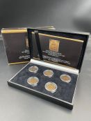 The Five Monarchs of the Twentieth Century Farthing Set by The London Mint Office