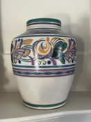 A Poole pottery art deco style vase (H21cm)