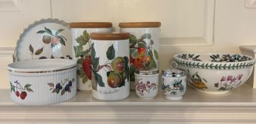 A selection of Portmeriron bowls, storeage jars etc