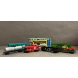 A selection of AHM HO scale model railway locomotive and rolling stock