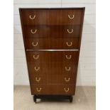 An eight drawer G-Plan chest (H127cm W61cm D41cm)