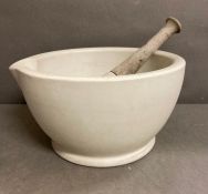 A large mortar and pestle