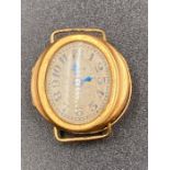 An 18ct gold ladies watch without strap (Approximate Total weight 8.7g)