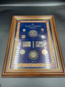 The Royal Coronation Collection framed coin selection.