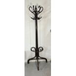 A four hook coat stand, that stand flat to wall (H198cm)