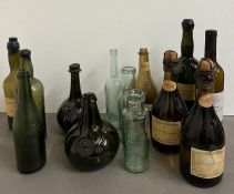 A selection of display or set design glass bottles