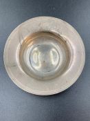 A small silver pin dish, hallmarked for Sheffield 1988, makers mark PT (Approximate Weight 38g)