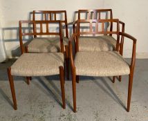 Four Mid Century Niels Otto Moller for J.L.Moller chairs, Denmark