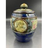 A Royal Doulton Tobacco Jar dated 26th June 1902 to commemorate the Coronation of Edward VII and