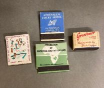 A small selection of four vintage matchboxes