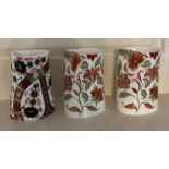 Royal Crown Derby bone china medium vases by Ken Eastman Old Imari and Autumn Gold