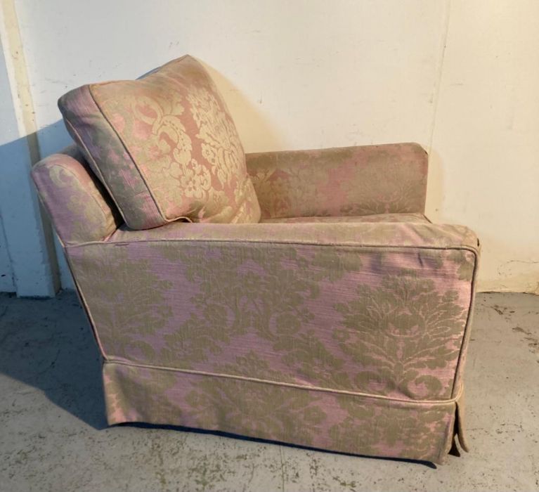 A Duresta arm chair, upholstered with a pink and gold floral pattern - Image 5 of 5