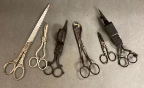 A selection of vintage scissors