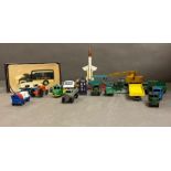 A selection of playworn diecasts to include Dinky and Meccano