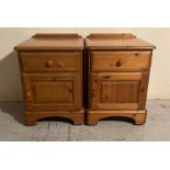 A pair of Ducal pine bedside cabinets