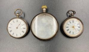 A small selection of silver AF pocket watches