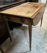A mahogany drop leaf table with drawers to side AF