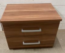 A two drawer low bedside cabinet (H38cm W50cm D38cm)