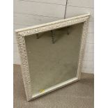 A painted wall mirror 67cm x 83cm