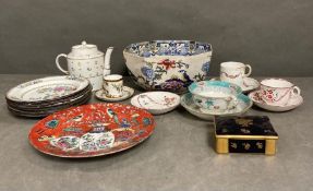 A selection of pottery various makers and marks to include Spode, Limoges and Masons