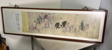 "Lady Qui Quo Goes Riding" long print 160cm x 47cm
