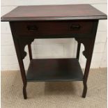 A side table with drawer to centre (H75cm W63cm D38cm)