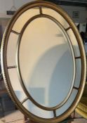 A gilt frame George III style plate wall mirror 83cm x 114cm