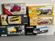 Six Corgi diecast lorries models