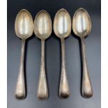 A selection of four Victorian silver spoons by Chawner & Co (George William Adams) hallmarked for