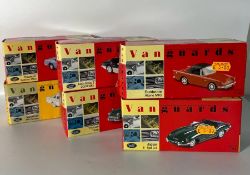 Six Vanguards diecast model cars