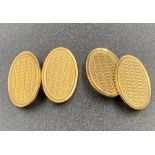 A pair of 18ct gold Gents cuff links (Approximate Total Weight 16g0