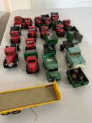 A selection of Bedford vans, diecast vehicles, Dinky etc