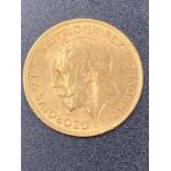 A 1914 Half sovereign coin