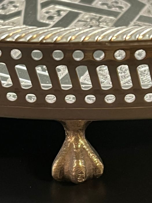 An Arabian silver tray on three feet, inscribed to back. - Image 5 of 5