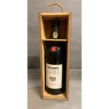 A 150cl bottle of Taylor's Special Lodge Port Vintage Character Port in a wooden box for Harrods.