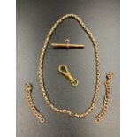 A selection of 9ct gold broken Albert Chains (Approximate Total weight 14.7g)