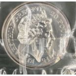 A 2015 UK £20 fine silver coin