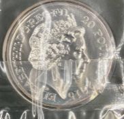 A 2015 UK £20 fine silver coin