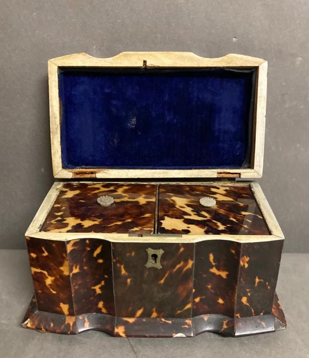 A blonde tortoiseshell tea caddy AF - Image 2 of 7