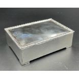 A silver trinket or cigarette box, marked Sterling 925 to base.