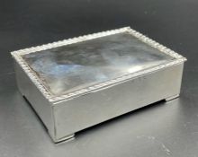 A silver trinket or cigarette box, marked Sterling 925 to base.