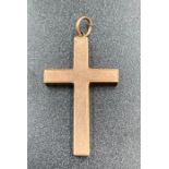 A 9ct gold cross pendant (1.5g approximate total weight)