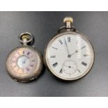 Two silver pocket watches