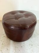 A Mid Century button back foot stool