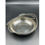 A Lambidis silver bowl with twisted themed handle. (Approximate Total weight 148g)