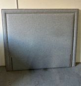 A super king head board, grey felt and studs (H153cm W183cm)