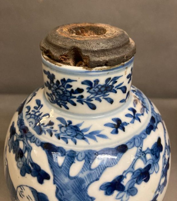 A Late 19th Century Kangxi vase with wooden seal. H 27cm - Image 2 of 5