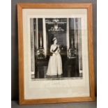 A photo of Queen Elizabeth II signed Elizabeth R by photographer Anthony Buckley.