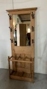 A hall stand made from a reclaimed door (H198cm W86cm