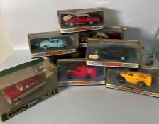 Nine Dinky and Corgi diecast model cars